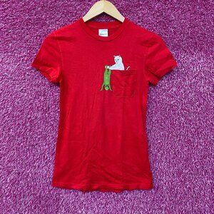 RIPNDIP Lord Nermal Break Yo Self Alien Red T-Shirt Extra Small
